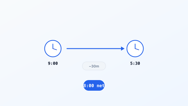Work Hours calculator preview